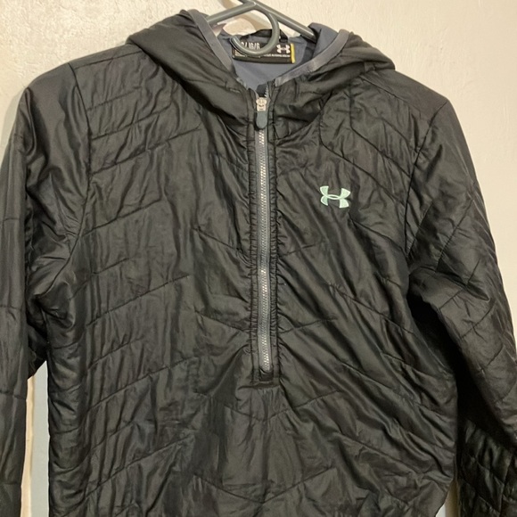 Under Armour pull over zip polyester down filled hoodie youth Large - Picture 7 of 12